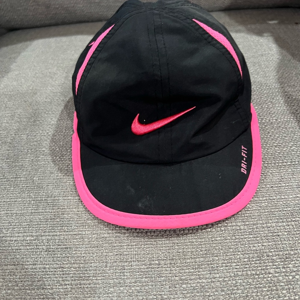 Toddler Nike Black and Pink Dri-Fit Cap